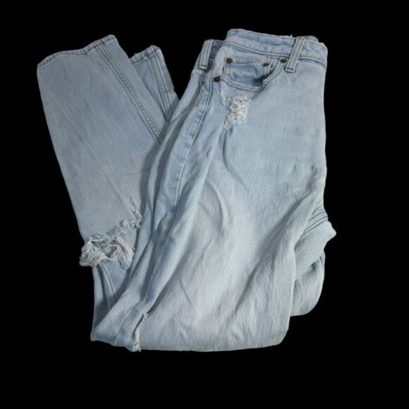 Abercrombie & Fitch The Skinny High Rise Busted Knee Distressed Light Jean Sz 26 - Picture 6 of 15